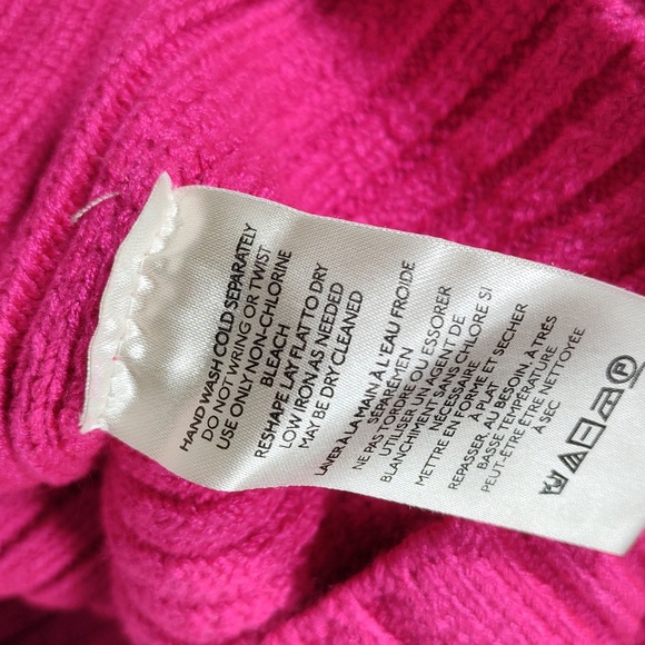 Anthropologie Pink Turtleneck Fitted Sweater Dress XS - Picture 13 of 14